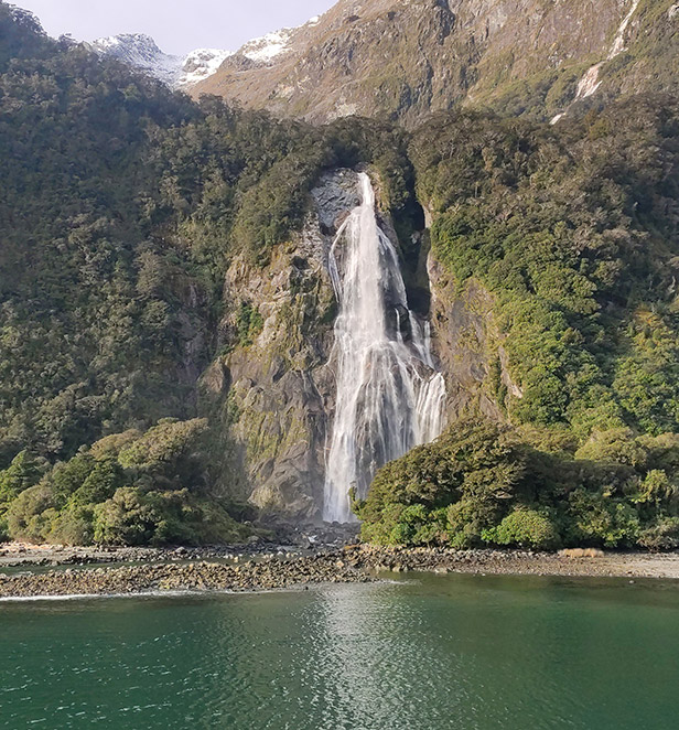 Waterfall, Fiordland, New Zealand 