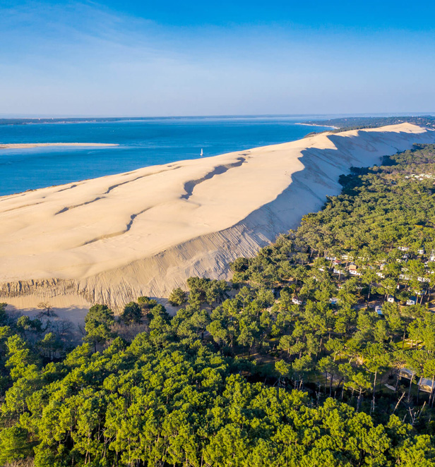 Bird’s eye view of Dune du Pilat, France