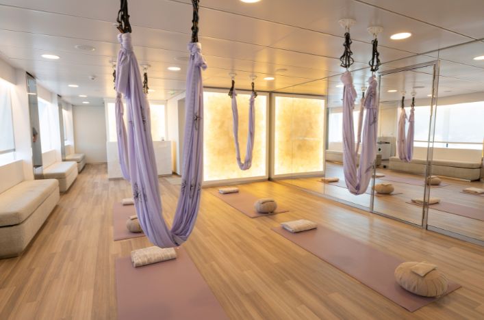 Yoga pilates studio on board Scenic Eclipse