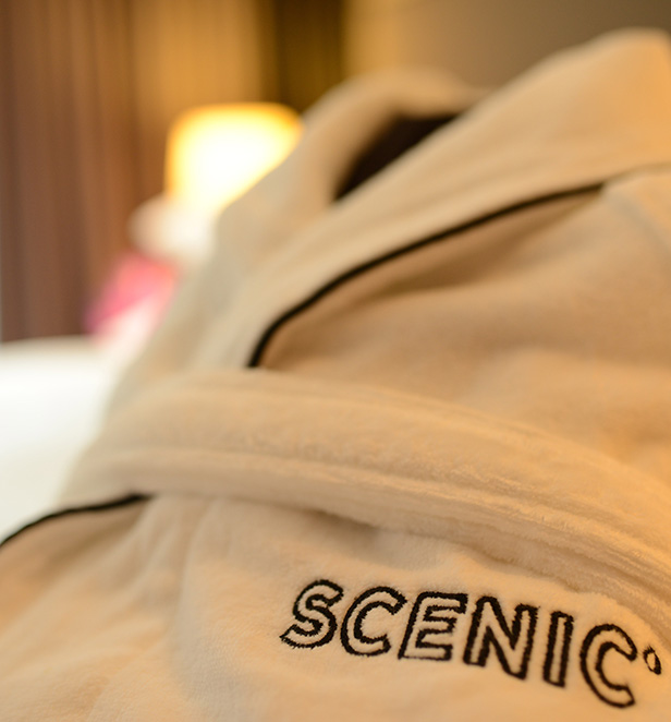 A plush white Scenic bathrobe.